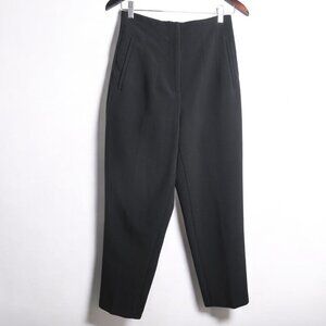 Zara Black Smart Carrot Cutter Tapered Trousers High Waisted Pants Size Medium